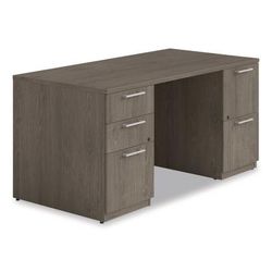 Alera Alera Seville Series Double Pedestal Desk, 60" x 30" x 29", Walnut (ALESVDP6030WA)