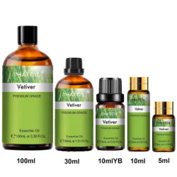 PHATOIL 1PCS Vetiver Essential Oil For Aromatherapy Candle Making 5ml/10ml/30ml/100ml Natural Plant Aroma Essential Oils