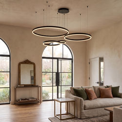 Charlotte | Modern Chandelier | Gold / 5 Rings / Warm White (3000k) | Living Room Lighting | Indoor Lighting | MOD LIGHTING