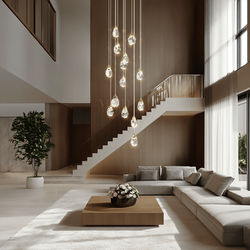 Hailstone | Luxury Crystal Chandelier | 46 Stones / Warm White (3000k) | Living Room Lighting | Indoor Lighting | MOD LIGHTING