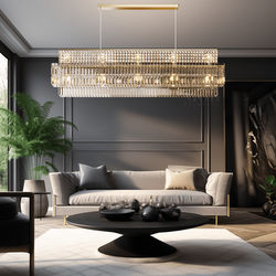 Krystal | Luxury Crystal Chandelier | Gold / Large / Warm White (3000k) | Living Room Lighting | Indoor Lighting | MOD LIGHTING
