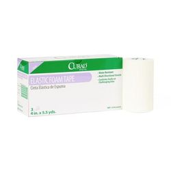 Curad Elastic Foam Medical Adhesive Tape, 4" x 5.5 yd., 18/CS (NON260604)