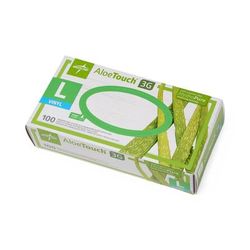 Medline AloeTouch 3G Synthetic Stretch Exam Gloves, Vinyl, Powder Free, Size L, 1000/CS (MDS195176)
