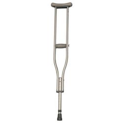 Medline Basic Aluminum Crutches, 250 lb. Capacity, Adult, Adjust 44.5"-52.5" High, 10/CS (MDS51514-10)