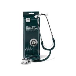 Medline Dual-Head Stethoscope, Hunter Green, 1 EA (MDS926207)