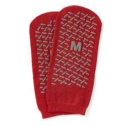 Medline Fall Prevention Patient Slippers, Red, Size M, 48/CS (MDTPS4B03FPR)