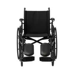 Medline Guardian K4 18" Wide Wheelchair with Height-Adjustable Desk-Length Arms and Elevating Footrests, 1 EA (K4186N34E)
