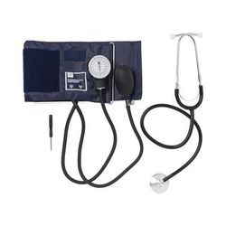 Medline Handheld Aneroid Blood Pressure Monitor with D-Ring Cuff and Separate Single-Head Stethoscope, 1 EA (MDS9300)