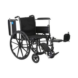 Medline K3 Guardian 16" Wide Wheelchair with Height-Adjustable Full-Length Arms and Elevating Leg Rests, 1 EA (K3166N44E)