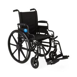 Medline K4 Lightweight Wheelchair with Swing-Back Desk-Length Arms and Swing-Away Footrests, 300 lb. Weight Capacity, 18" Width, 1 EA (MDS806500)