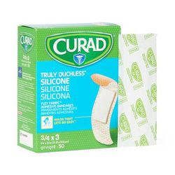 Curad Silicone Fabric Adhesive Bandages, 3/4" x 3", 600/CS (NON75100)