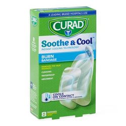 Curad Soothe and Cool Clear Waterproof Hydrogel Bandages, Assorted Sizes, 1 BX (CUR5236V1H)