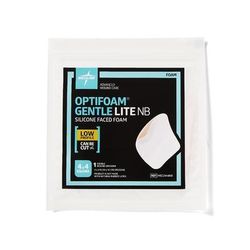 Medline Optifoam Gentle Lite Foam Dressing, 4" x 4", 1 EA (MSC2944NBH)