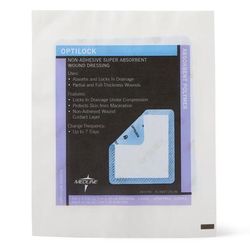 Medline OptiLock Nonadhesive Super Absorbent Wound Dressings, 5" x 5.5", in Educational Packaging, 1 EA (MSC6455EPH)