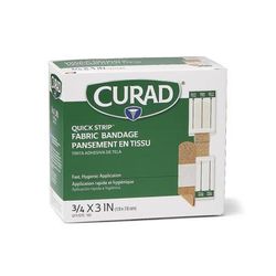 Medline Quick Strip Fabric Sterile Adhesive Bandages, 0.75" x 3", 1200/CS (NON25650QS)