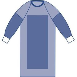 Medline SMS Poly Reinforced Gown, Size L, 100/CS (SPT-2601SMSCS)