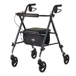 Medline Superlight Aluminum Rollator, Smoky Blue, 1 EA (MDS86825SLB)