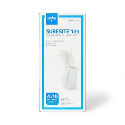 Medline SureSite123 Transparent Dressing, 4" x 10", 25/BX (MSC2710ZZ)