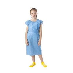 Medline Tissue-Poly-Tissue Pediatric Gown, Blue, 21" x 36", 50/CS (NON25363)