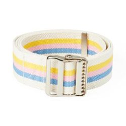 Medline Cotton Gait/Transfer Belt with Metal Buckle, 2" x 60", Pastel, 1 EA (MDT821204)
