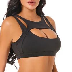 Soutien-gorge de sport moulant pour femme, haut athlétique, de yoga, d'entraînement, de haute qualité