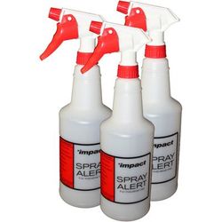 Impact 24 Oz. Sprayer Bottles, Natural With Red/white Sprayer, Pack Of 3 Sprayers