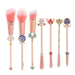 Anime Genshin Impact Inspired Vision Makeup Brushes Set Professional Foundation Blush Powder Eyeshadow Kabuki Blending Make Up