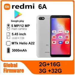 Global firmware Xiaomi Redmi 6A smartphone5.45" 13MP MediaTek Helio A22 3000mAh Facial recognition used phone