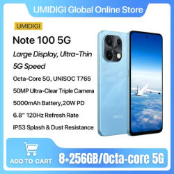 UMIDIGI Note 100 5G Smartphone,Android 14 Phone,UNISOC T765,6GB/8GB RAM,128GB/256GB ROM,5000mAh,6.8" 120Hz HD+ 50MP Camera Phone