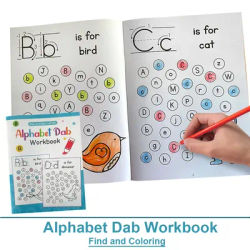 Alphabet Dab Workbook Find and Coloring Letters Exercise Book Kindergarten Teaching Aids English Beginner Test Book