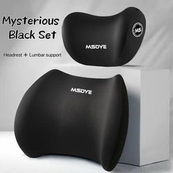 TEMU 1set Car Headrest/lumbar Support Car Neckrest Lumbar Cushion Driver Seat Backrest Car Lumbar Support Lumbar Support Car Accessories Car Interior Set Seat Backrest
