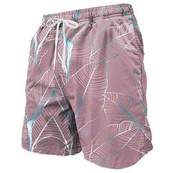 Per uomo Foglia di palma Piante Tropicali Costumi da bagno Pantaloncini da mare Pantaloncini da Surf Misura del girovita medio Tropicale Streetwear Hawaiano Vacanza Coulisse fodera in rete Elastico
