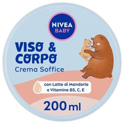 Nivea Baby Viso & Corpo Crema Soffice 200 ml, bambini corpo e viso idr