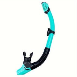 TEMU Adult Universal Silicone Breathing Tube, 1pc With Comfortable Mouth Dry Respirator And Purge Valve, Suitable For Swimming, Open Water And Snorkeling Training - With Multilingual Instructions