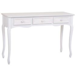 Mobile da ingresso in legno con 3 cassetti, 120x40x78, bianco