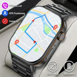 Nouveau pour Huawei GPS Tracker montre intelligente hommes boussole militaire montre de Sport en plein air 2.01 ''écran HD étanche femmes Smartwatch homme