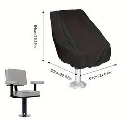 TEMU Waterproof 210d Marine Chair Cover - Universal Fit For Outdoor Yacht Seats, Durable Protective Cover For Cruise Deck Chairs, & Spill-resistant, Boat Seat Cover