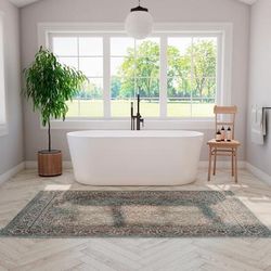 Randolph Morris Terra 67 Inch Acrylic Double Ended Freestanding Tub with End Drain - No Faucet Drillings RMBP170-ORB