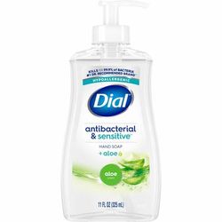 Dial Sensitive Skin Antibacterial Soap, For Dry Skin, 11 fl oz, Pump Dispenser, 12/Carton (DIA20946CT)