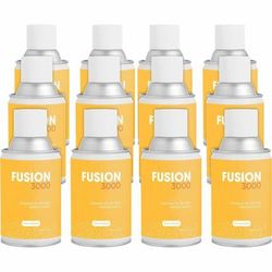 Fresh Products Fusion 3000 Metered Aerosols, 6000 ft3, Citrus Sorbet, 30 Day, 12/Carton, Odor Neutralizer, VOC Compliant (FRSMAIRCT)