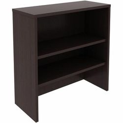 Lorell Essentials 2-shelf Stack-on Bookcase, 36" x 15" x 36", 2 Shelves, Material: Laminate, Metal, Finish: Espresso (LLR69629)