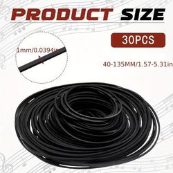 TEMU 30 Pcs Recorder Rubber Belts 40-135mm, 1.57-5.31inch, 1mm Width - Industrial Robotics Accessories For Power Transmission, Pulleys, And Cassette Tape Machine Repair
