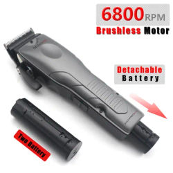 Professional Electric Hair Clipper Milos PRO Brushless Motor 6800RPM Two Batteries Are Detachable 5 Adjustable Length DLC Blade