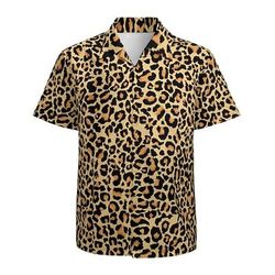 Retrò Vintage Anni '70 Camicia Camicia Aloha Hippie Disco Leopardo Costume Per uomo Vacanza Feste Parata dell'Orgoglio Adulti Camicia