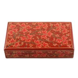 'Hand-Painted Decorative Papier Mache Box from India'