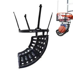 Basketball Hoop Return Attachment Ball Returning System Basketball Hoop 360 Degree Rotatable Rebounder Ball Return Supplies