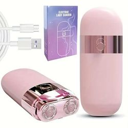 TEMU Usb Rechargeable Dual-head Remover For Women - Underarms, Face, Legs, Bikini Area & Back