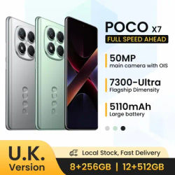 UK Version POCO X7 Smartphone Dimensity 7300-Ultra 6.67" 1.5K AMOLED Curved Display 45W Turbo Charging NFC