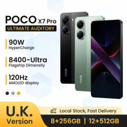UK Version POCO X7 Pro Smartphone Dimensity 8400-Ultra 6000mAh 90W Charge 50MP camera with OIS 120Hz NFC 5G