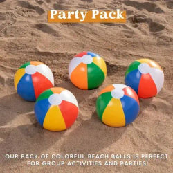 3 Pcs Inflatable Beach Ball Colorful Balloons Swimming Pool Party Water Game Beach Sports Ball Fun Toys for Kids